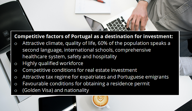 Competitive factors of Portugal as destination for investment