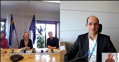 Team Swedens virtual visit at Securitas Portugal