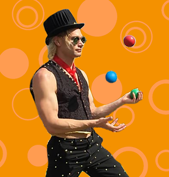 Andrew Morton clownföreställning på Knivsta Nycirkusfestival 15 april 2023