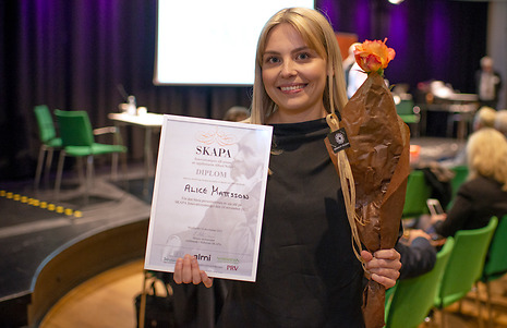 Alice Mattsson fick SKAPAs pitchpris 2022