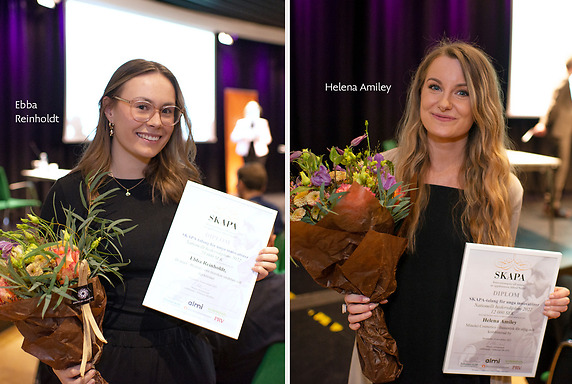 Ebba Reinholdt från Norrbottens län och Helena Amiley från Uppsala län.