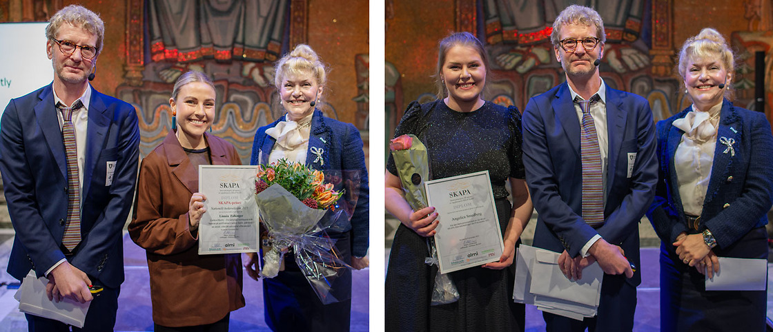 Hedersomnämningar till Linnéa Falkinger (ersatt av Fanny -Zirath) och Angelica Smedberg