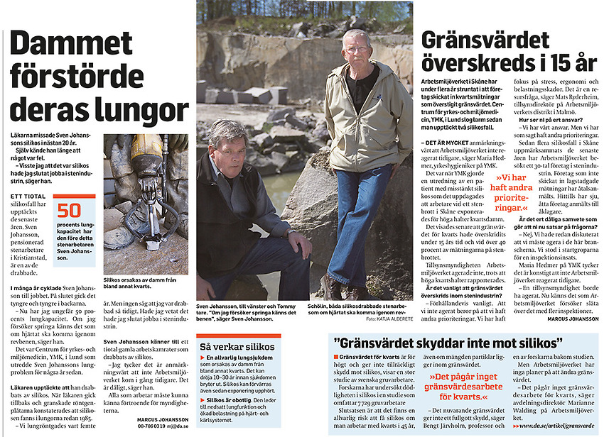 Artikel i Dagens arbete om Sven Johansson och Tommy Schelin år 2007. 