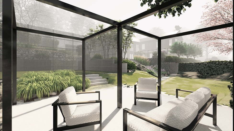 3D rendering pergola