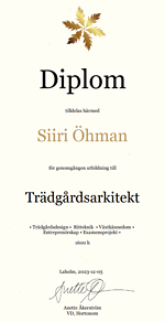 Diplom trädgårdsarkitekt